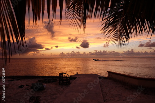 sunset on the beach