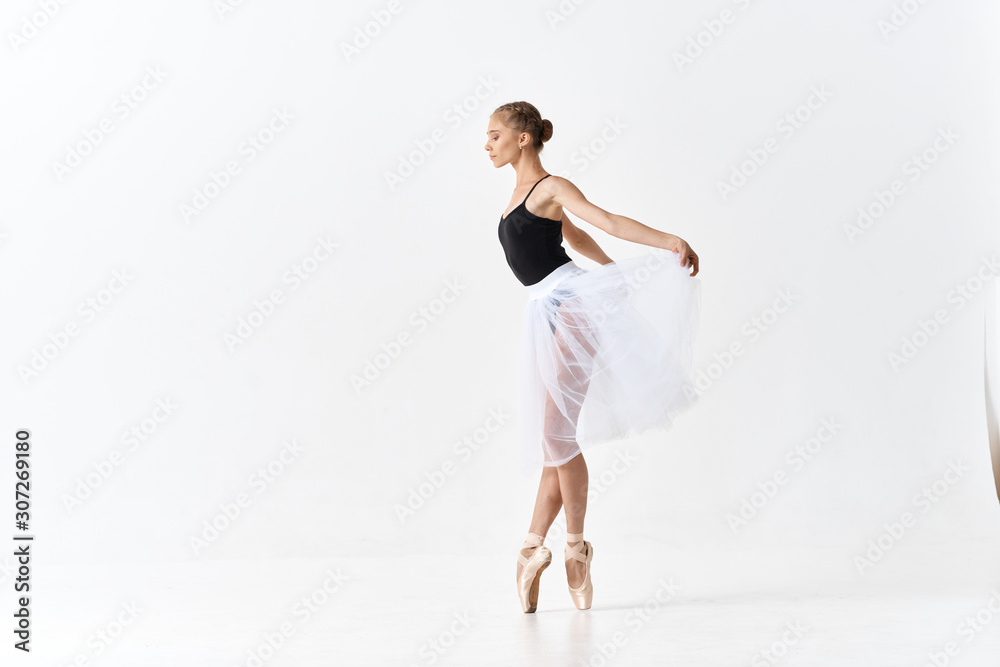 young dancer in action isolated on white young dancer in action isolated on white