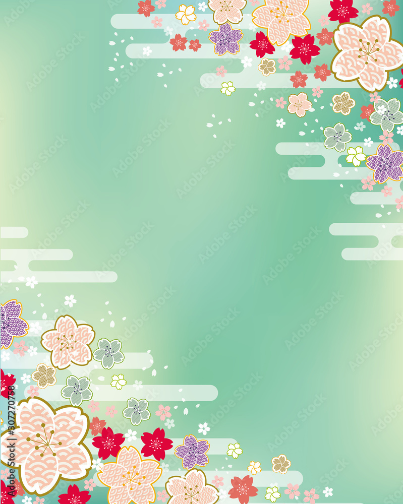 桜 桜 花 背景 4月 春 3月 ひな祭り 節句 早春 フレーム 枠 Stock Vector Adobe Stock
