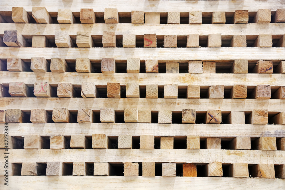 Square wood placed together Square wood placed together