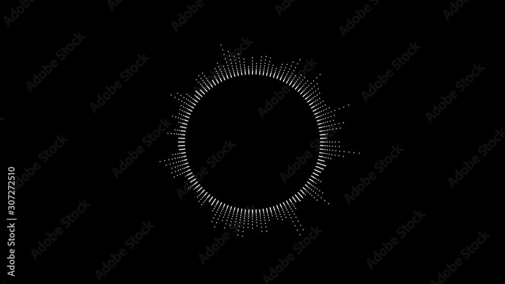 Abstract wave motion equalizer. HUD. Digital interface element