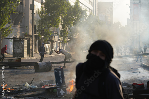 Obraz na plátne Social unrest in Chile (3)