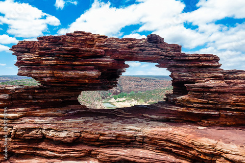 Stunning view from the Nature s Window in Kalbarri National Park   Western Australia  Australia