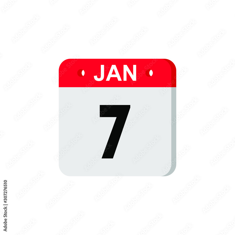 January 7 Calendar Daily Icon. Illustration Emblem. Element of Design for Decoration Office Documents and Applications. Logo of Day, Date, Month and Holiday. New Year. January 7 Calendar Daily Icon. Illustration Emblem. Element of Design for Decoration Office Documents and Applications. Logo of Day, Date, Month and Holiday. New Year.