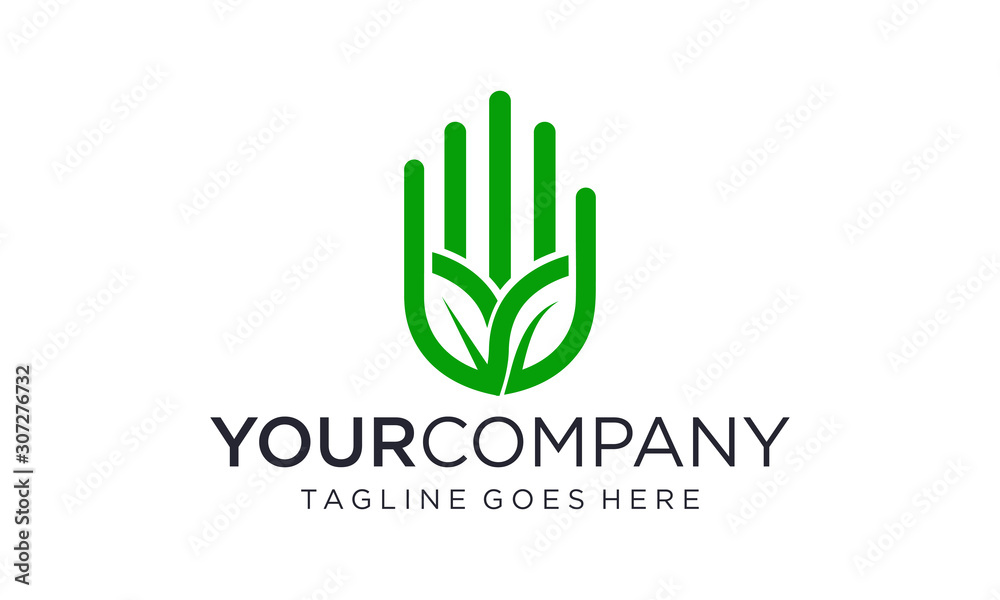 Natural green leaf logo design vector on white background Natural green leaf logo design vector on white background