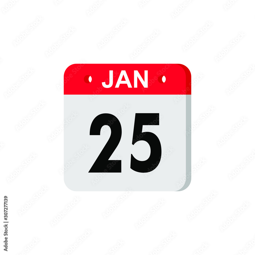 January 25 Calendar Daily Icon. Illustration Emblem. Element of Design for Decoration Office Documents and Applications. Logo of Day, Date, Month and Holiday. New Year. January 25 Calendar Daily Icon. Illustration Emblem. Element of Design for Decoration Office Documents and Applications. Logo of Day, Date, Month and Holiday. New Year.