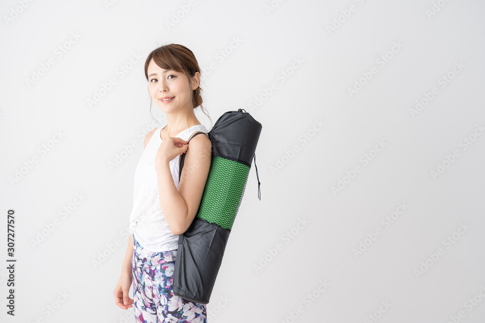 young woman doing yoga exercise young woman doing yoga exercise