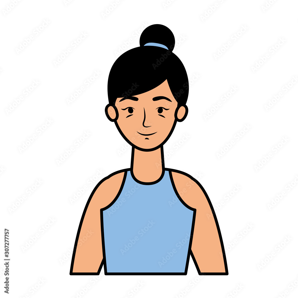 young woman avatar character icon young woman avatar character icon