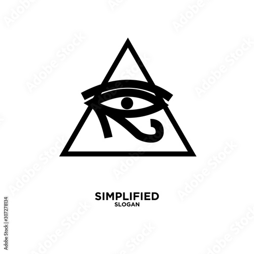 Horus one eye logo icon design vector illustration