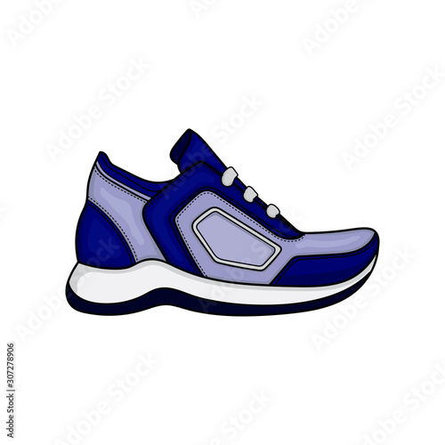 blue shoe vector design