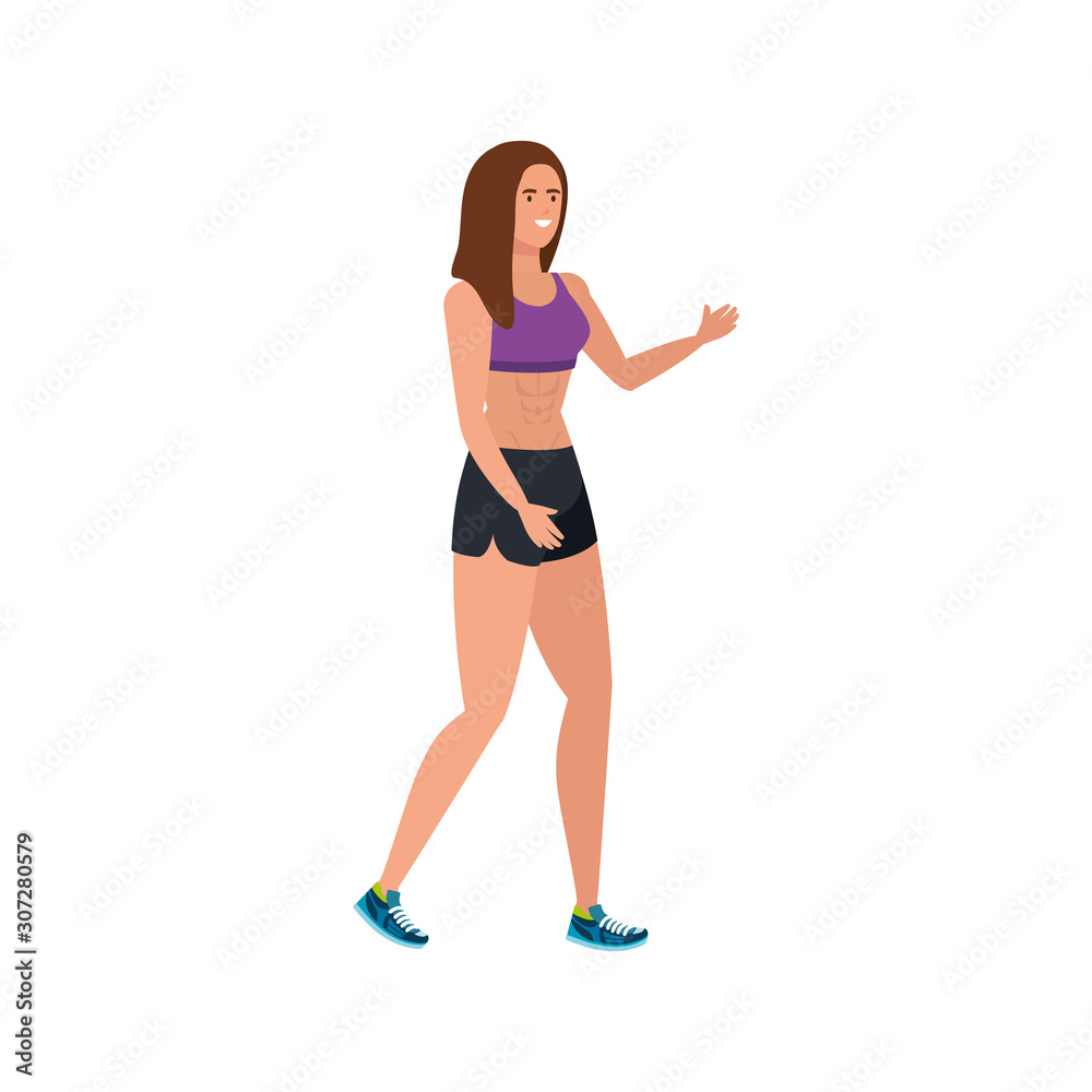 young woman athlete avatar character vector illustration design young woman athlete avatar character vector illustration design
