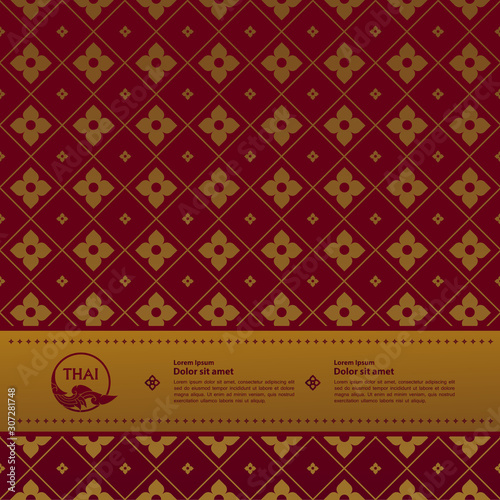 Thai art element for Thai graphic design vector illustration.