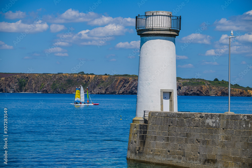 lighthouse in Camaret-sur-Mer. Finister.Brittany. France