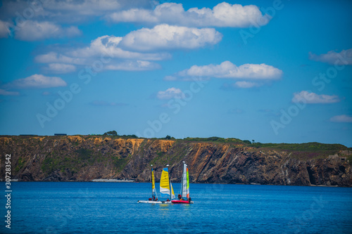 Landscape with yachts in Camaret-sur-Mer . Finister. Brittany. France