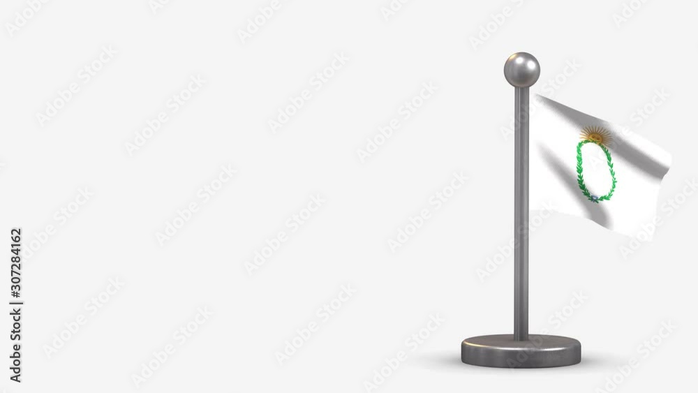 Jujuy 3D waving flag animation on tiny flagpole. Jujuy 3D waving flag animation on tiny flagpole.