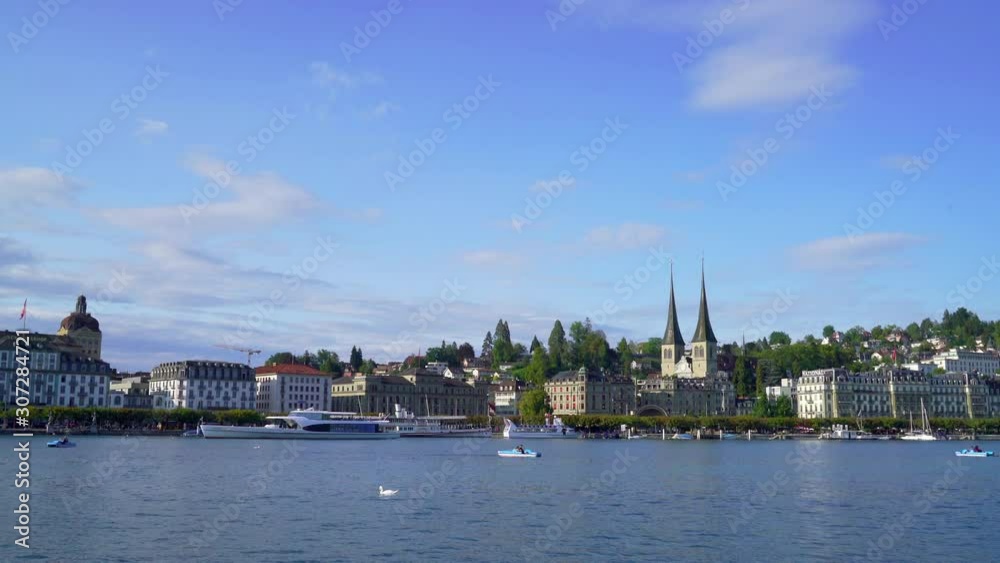 Lucerne City with Lake in Switzerland Lucerne City with Lake in Switzerland