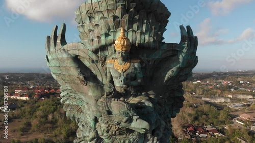 Garuda Wisnu Kencana statue drone view photo