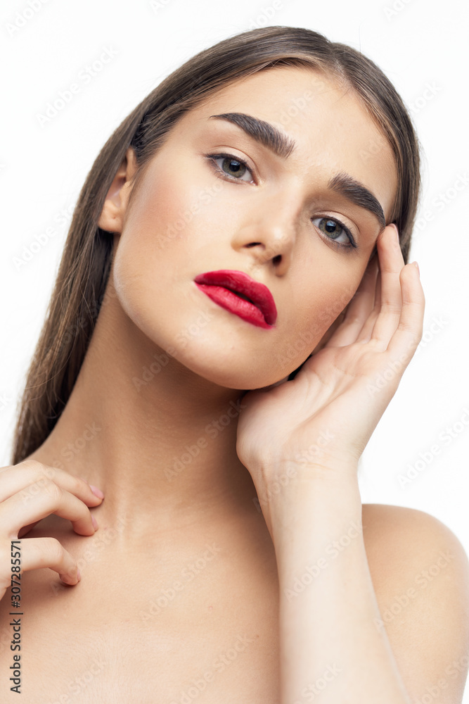 beautiful woman bare shoulders spa treatments clean skin beautiful woman bare shoulders spa treatments clean skin