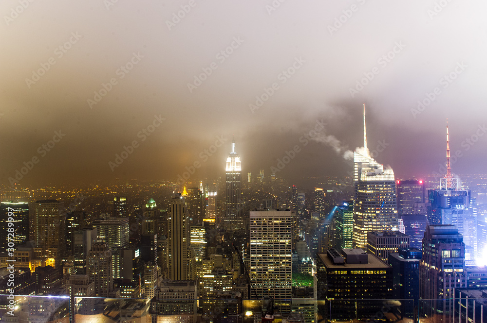 Naklejka premium panoramę manhattanu