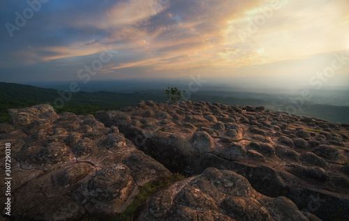 The knob stone ground at Laan Hin Pum Viewpoint Phu Hin Rong Kla National Park,Thailand