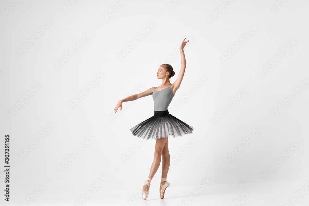 ballet dancer posing in studio