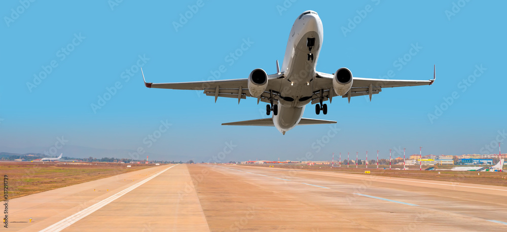 Airplane Taking Off From The Airport Stock Photo Adobe Stock airplane-taking-off-from-the-airport-stock-photo-adobe-stock