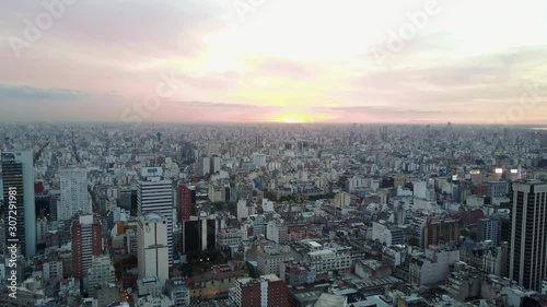 Wallpaper Mural Sunset drone view of Buenos Aires, Argentina Torontodigital.ca
