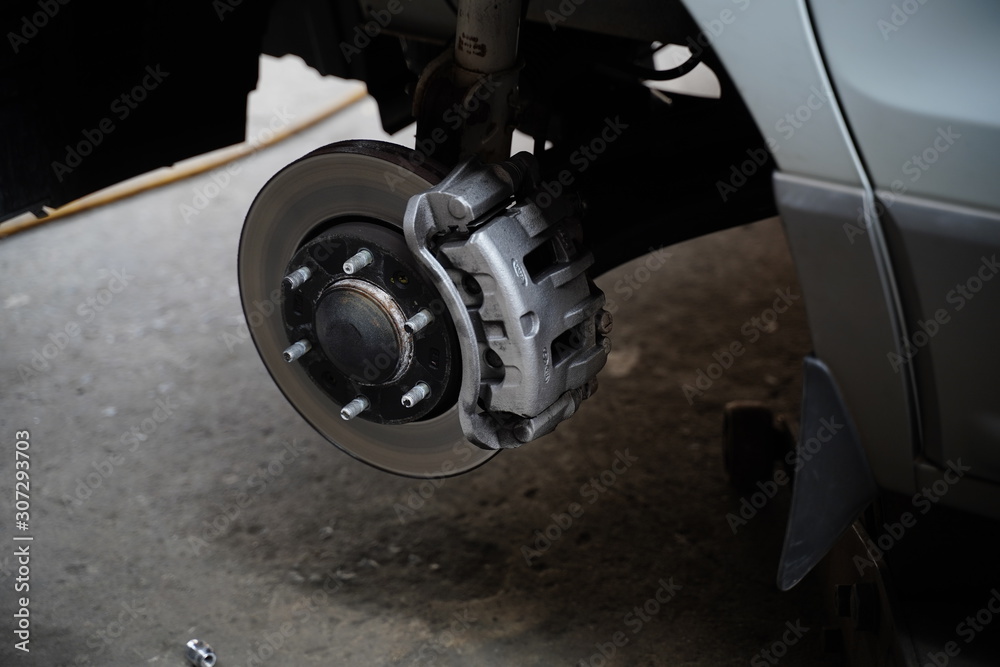 Car's disc brake detail Car's disc brake detail