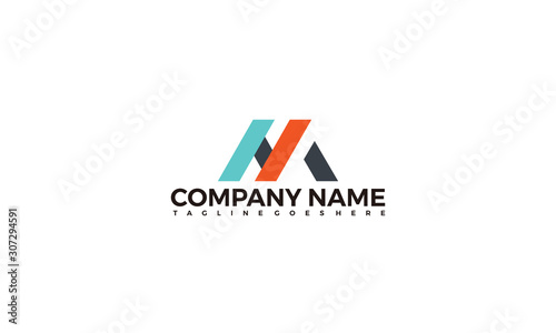 Creative letter NM logo vector illustration template, NM Logo icon.