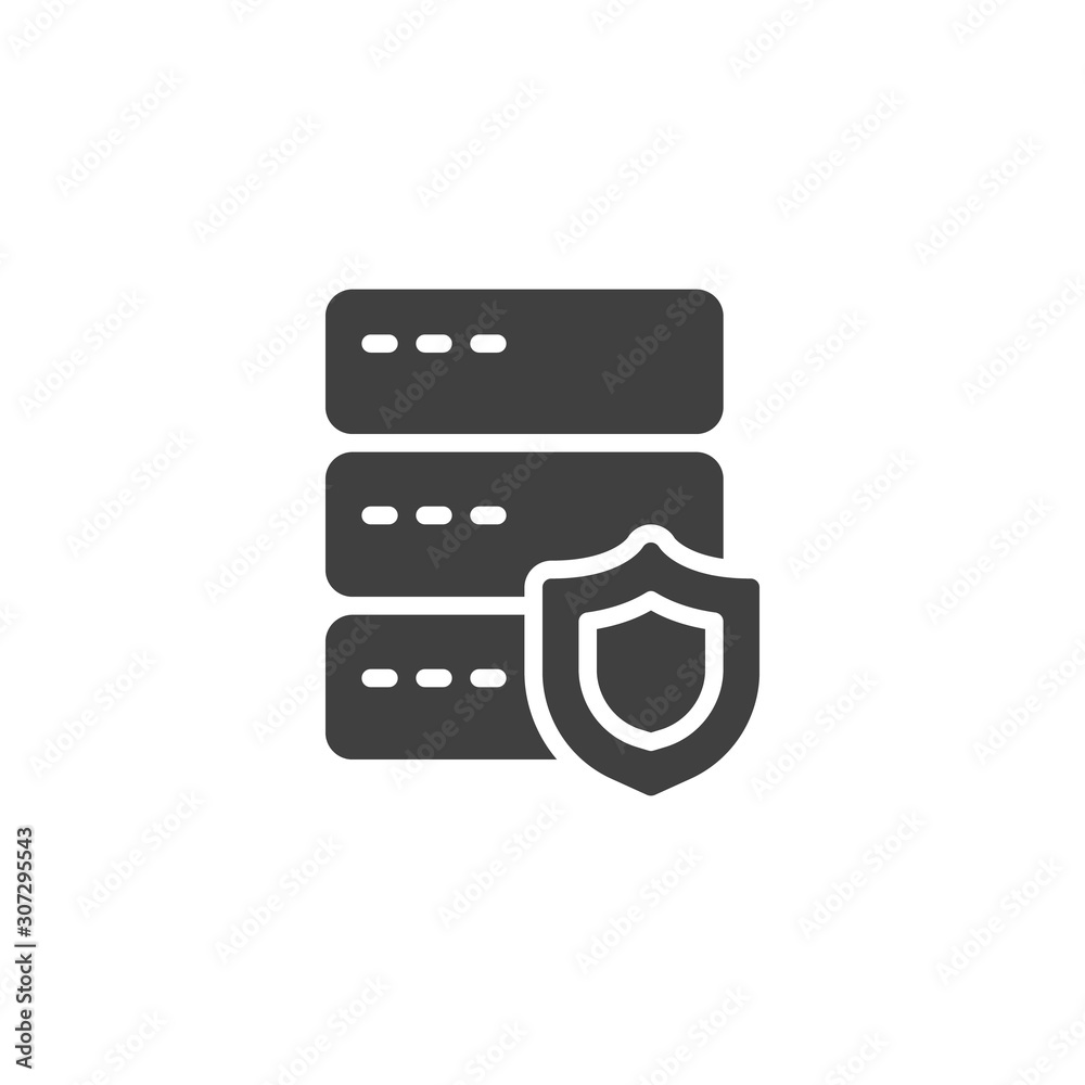 Web hosting protection vector icon. filled flat sign for mobile concept and web design. Database server security shield glyph icon. Symbol, logo illustration. Vector graphics Web hosting protection vector icon. filled flat sign for mobile concept and web design. Database server security shield glyph icon. Symbol, logo illustration. Vector graphics