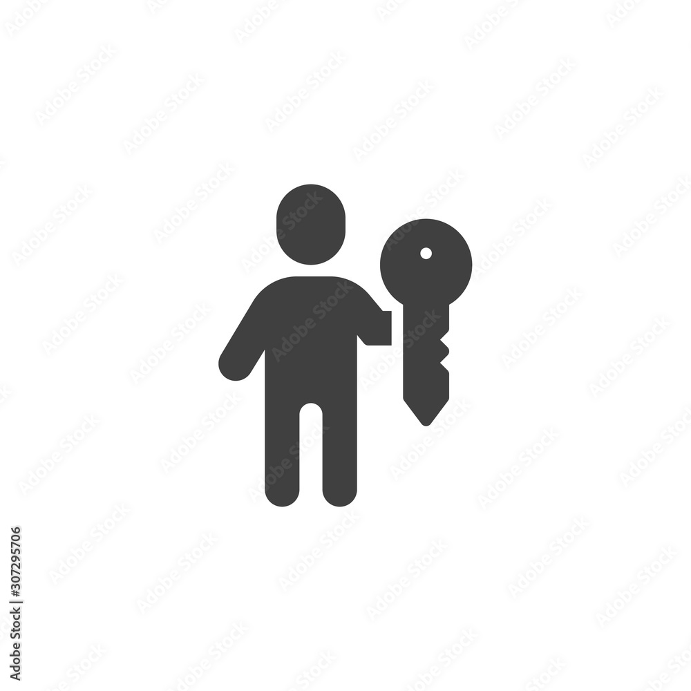 User login password vector icon. filled flat sign for mobile concept and web design. Personal user key glyph icon. Symbol, logo illustration. Vector graphics User login password vector icon. filled flat sign for mobile concept and web design. Personal user key glyph icon. Symbol, logo illustration. Vector graphics