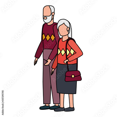 cute grand parents avatars characters