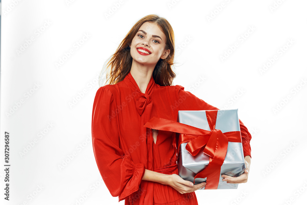 Fototapeta premium young woman with a gift