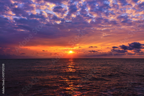sunrise at the sea with beautiful colors