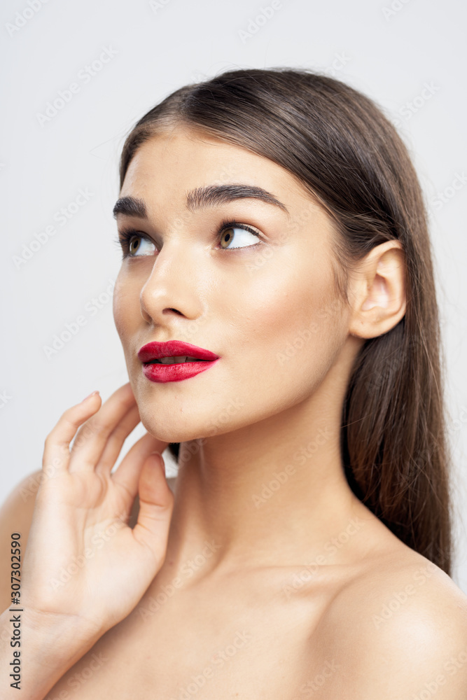 beautiful woman bare shoulders spa treatments clean skin beautiful woman bare shoulders spa treatments clean skin