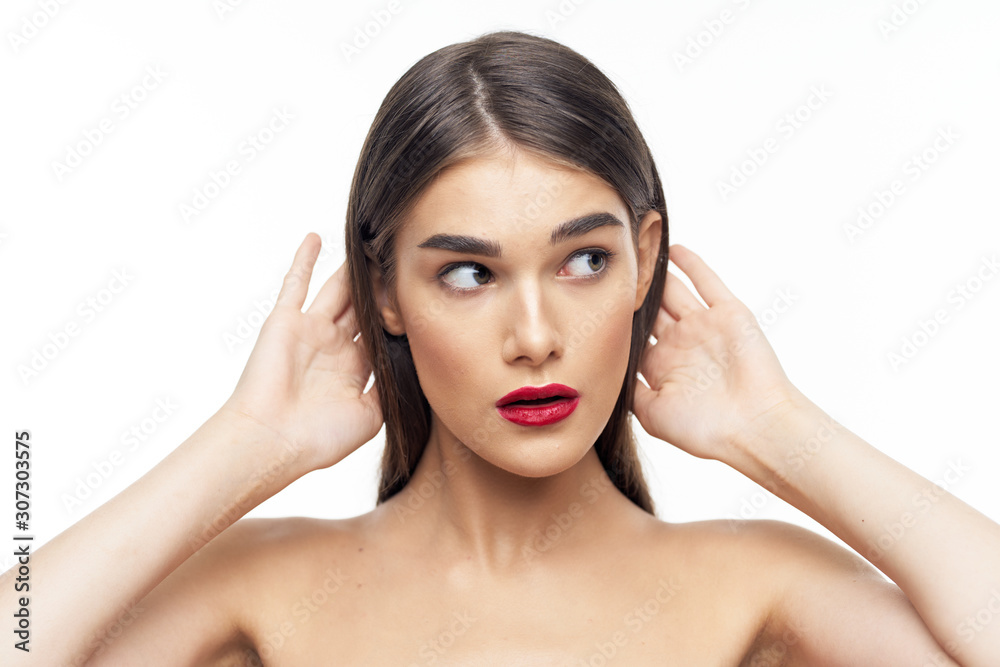 beautiful woman bare shoulders spa treatments clean skin beautiful woman bare shoulders spa treatments clean skin