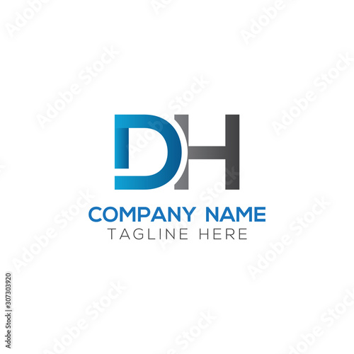 Initial DH Letter Logo With Creative Modern Business Typography Vector Template. Creative Letter DH Logo Vector.