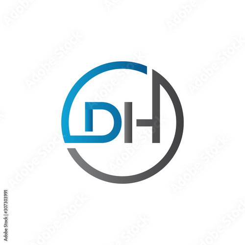 Initial DH Letter Logo With Creative Modern Business Typography Vector Template. Creative Letter DH Logo Vector.