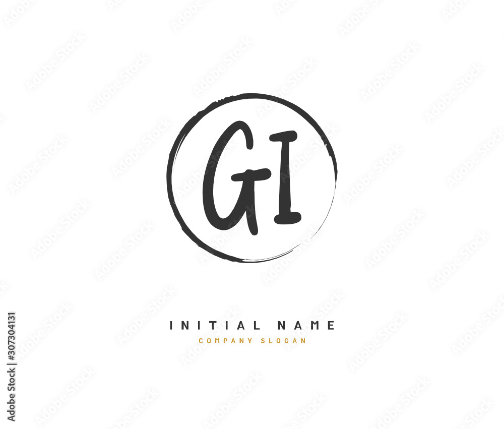 G I GI Beauty vector initial logo, handwriting logo of initial signature, wedding, fashion, jewerly, boutique, floral and botanical with creative template for any company or business. G I GI Beauty vector initial logo, handwriting logo of initial signature, wedding, fashion, jewerly, boutique, floral and botanical with creative template for any company or business.