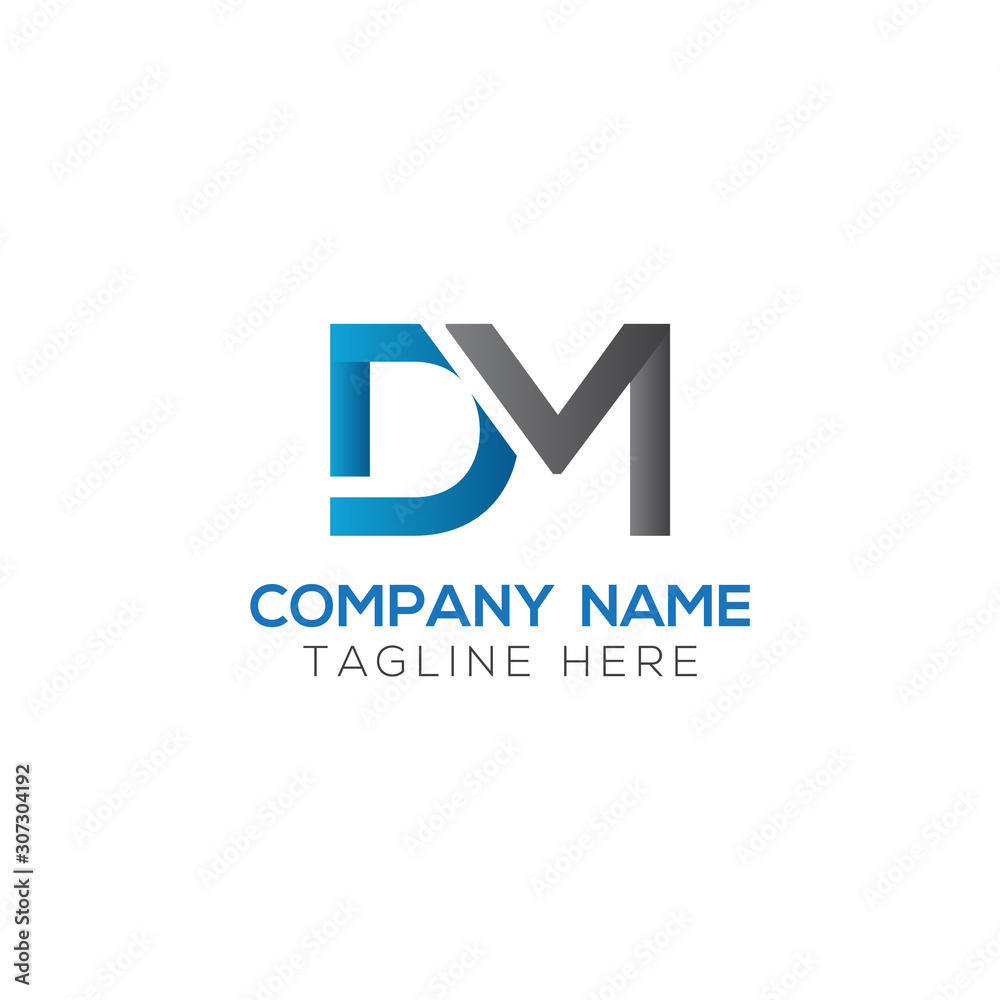 Initial DM Letter Logo With Creative Modern Business Typography Vector Template. Creative Letter DM Logo Vector.