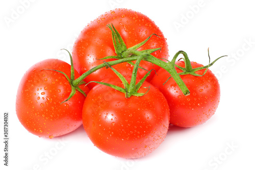 fresh tomatoes isolated on a white background