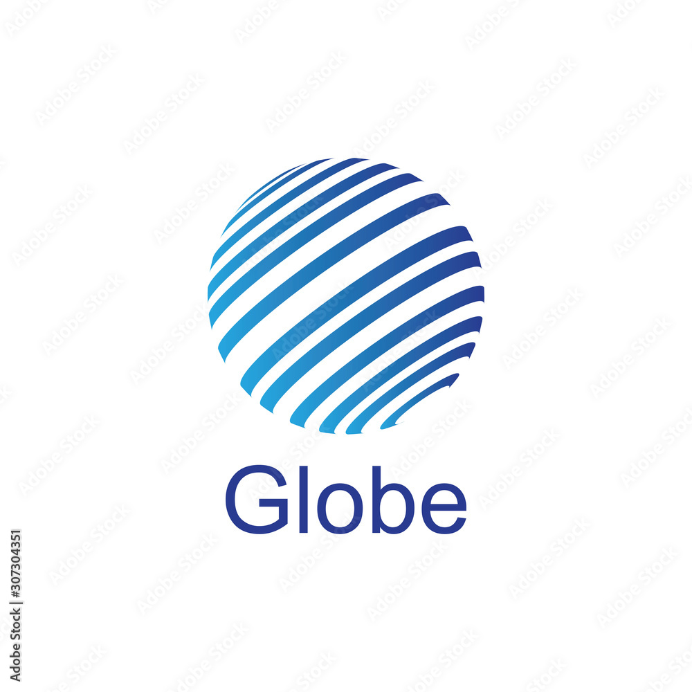 globe logo and icon Vector design Template-Vector