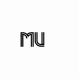 Initial outline letter MU style template