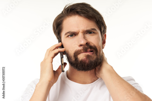 young man talking on the phone