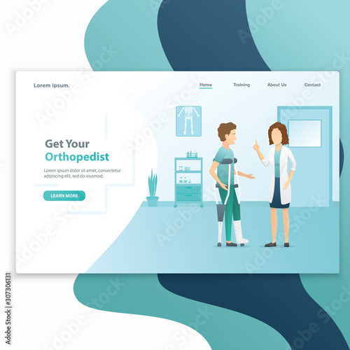 Landing Page Orthopedist Patient illustration