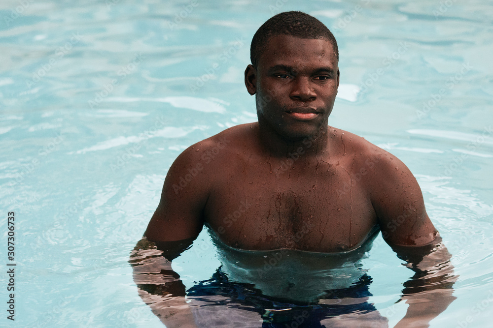 man in swimming pool man in swimming pool