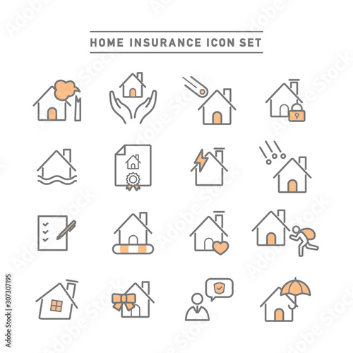 HOME INSURANCE ICON SET