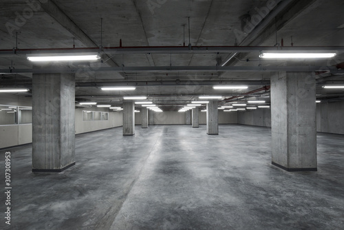 Interior of empty hall inside the factory