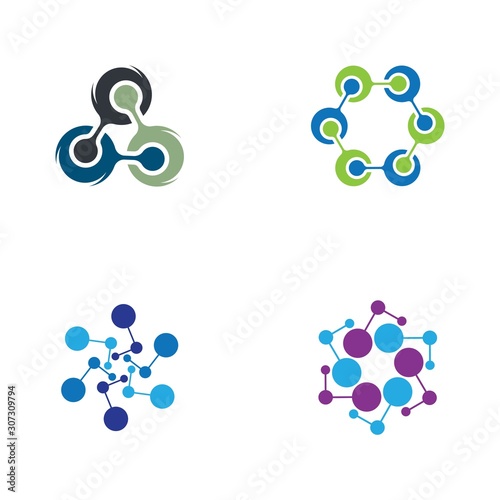 Molecule logo vector icon © patmasari45