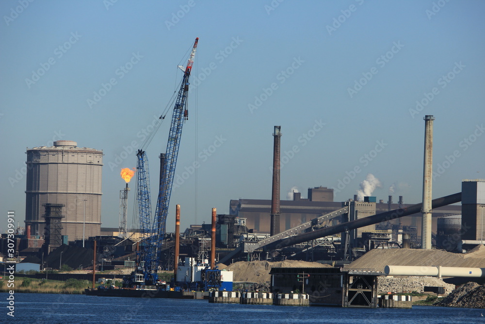 IJmuiden, the Netherlands - May 8th 2018: Tata Steel Stock Photo